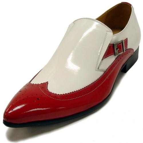 Encore By Fiesso Red /  White Genuine Leather Shoes FI3065
